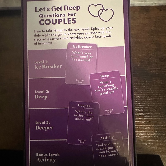 Let's Get Deep, a Relationship Card Game for Couples - Picture 3 of 6